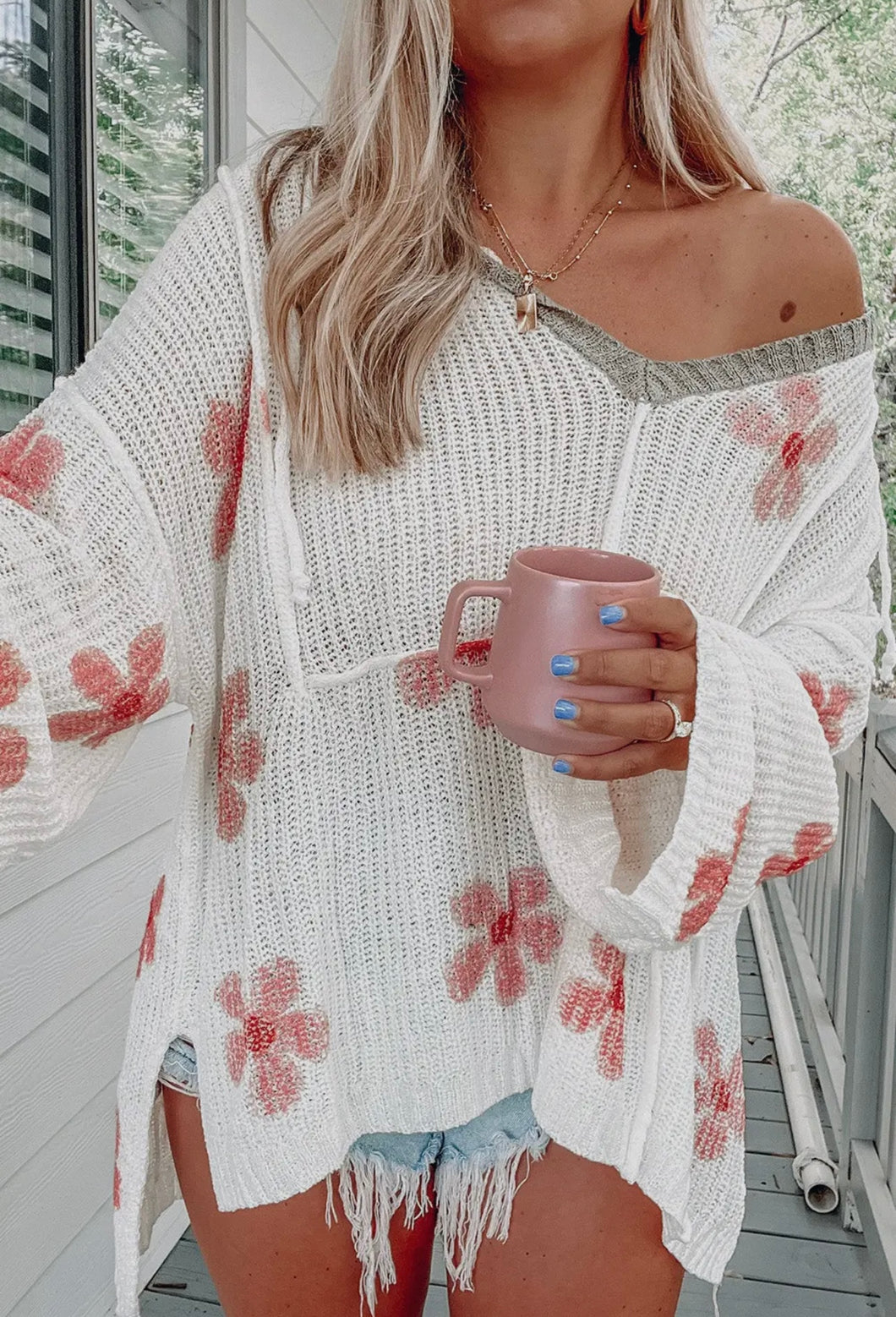 Knit Hooded Sweater