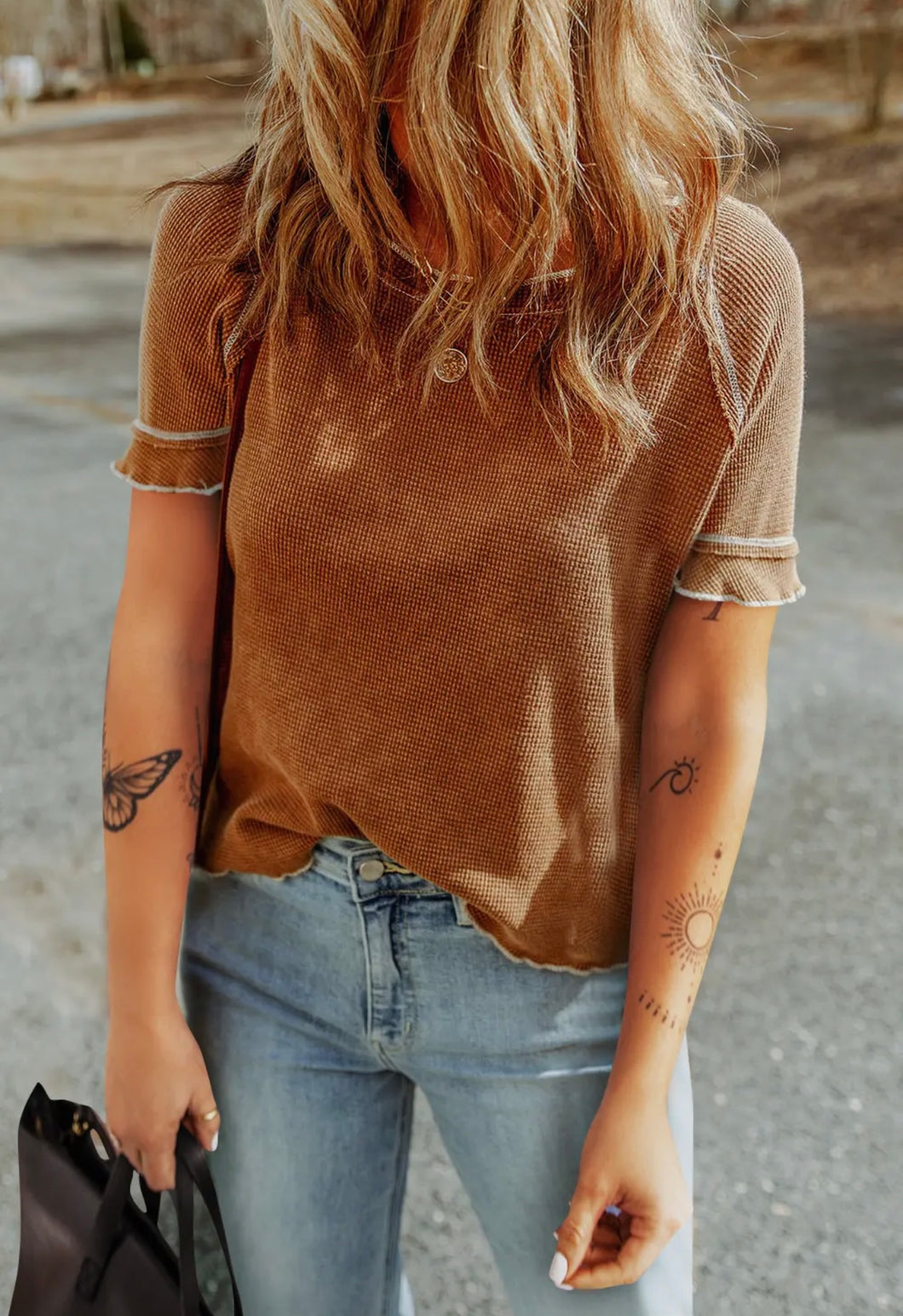 Frilly Cuffed Tee