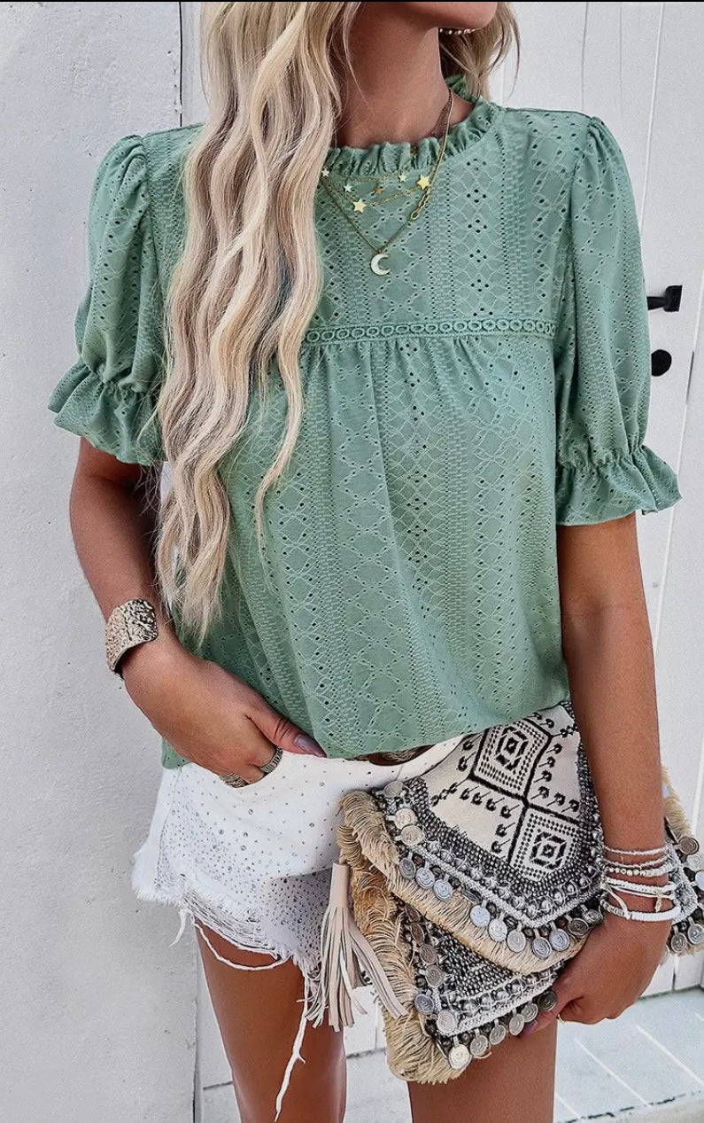 Ruffled Loose Fit Blouse