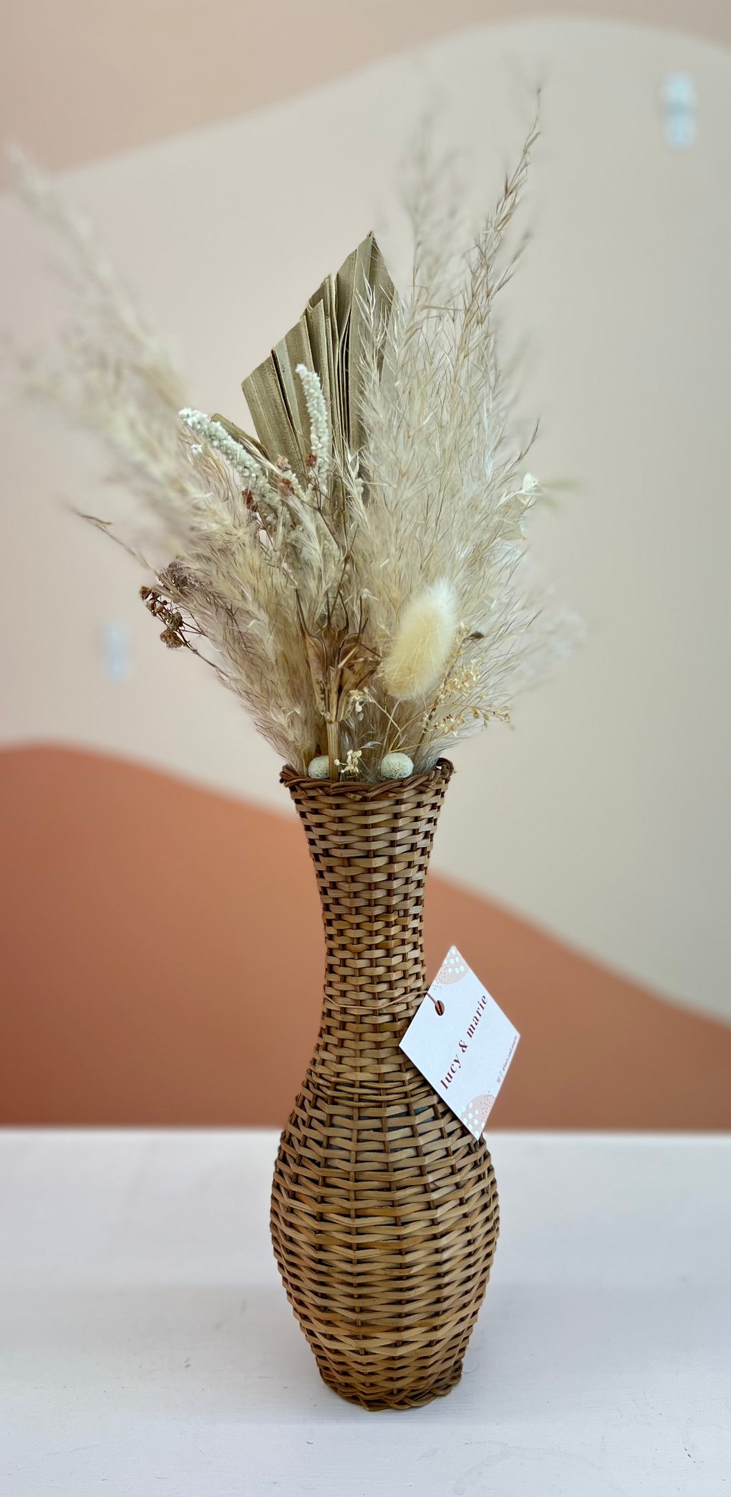 Wicker Vase w/ Florals
