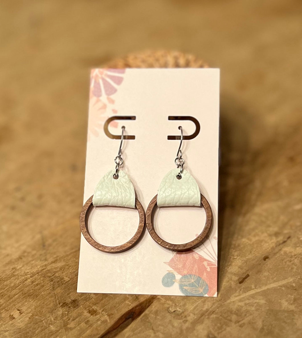 Wood Hoop Earrings