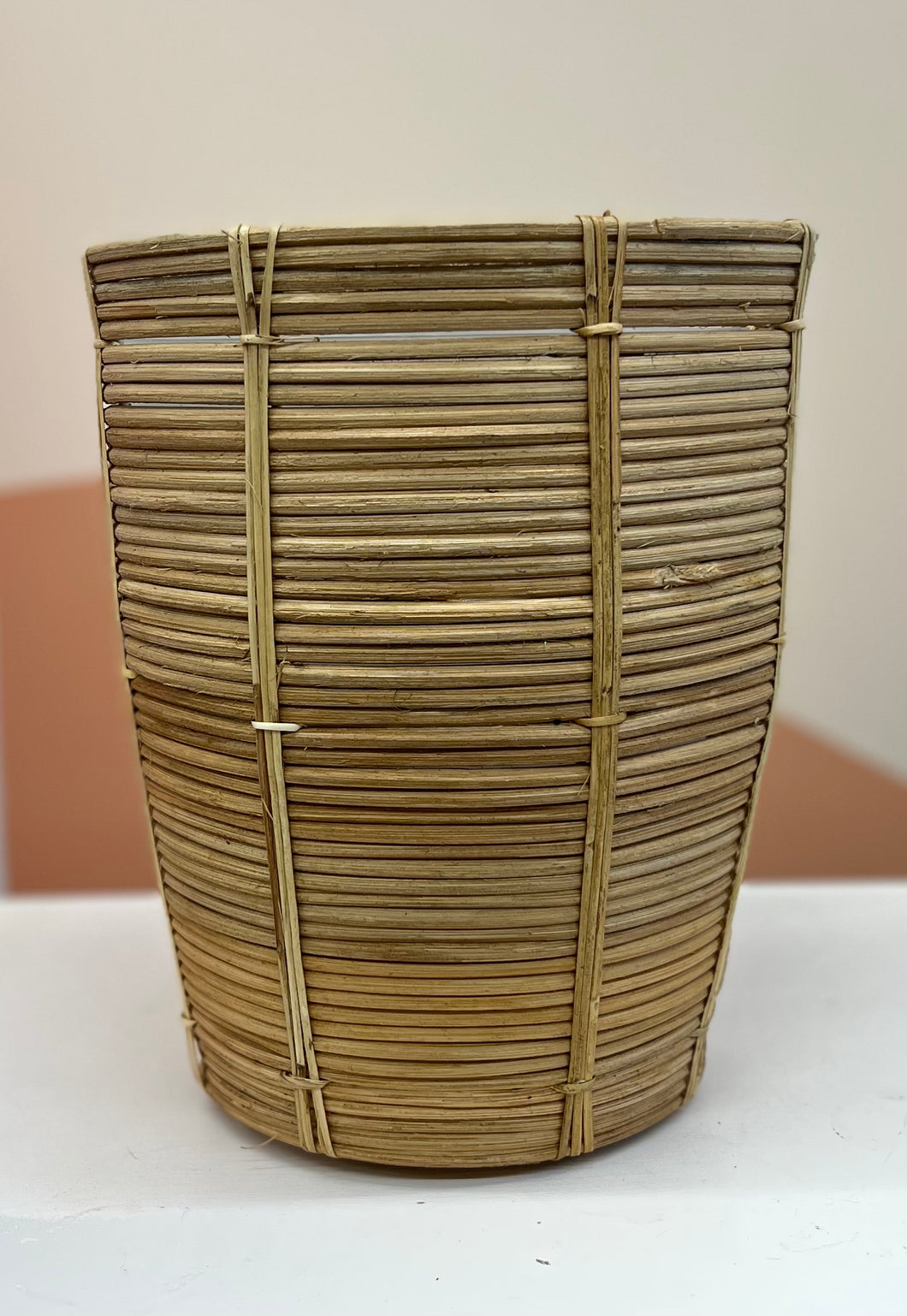 Wicker Garbage Can